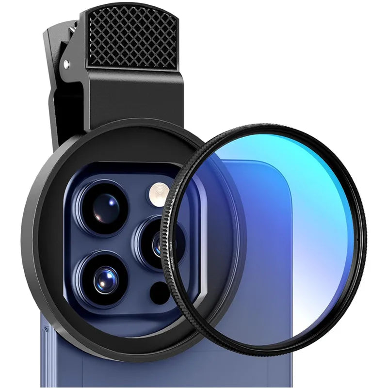 52mm CPL Polarizing Phone Lens Clip – Anti-Glare, No Reflection Camera Filter for iPhone & Android
