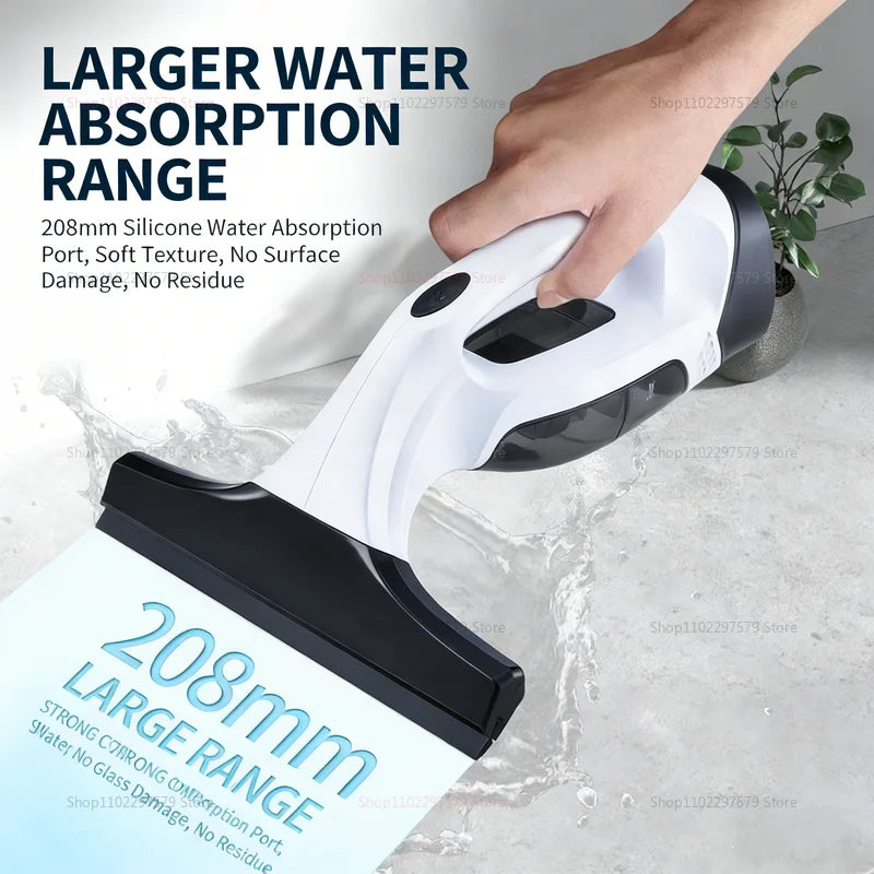 Cordless Window Vacuum Cleaner – USB Rechargeable, Streak-Free Glass Cleaning with Removable Water Tank