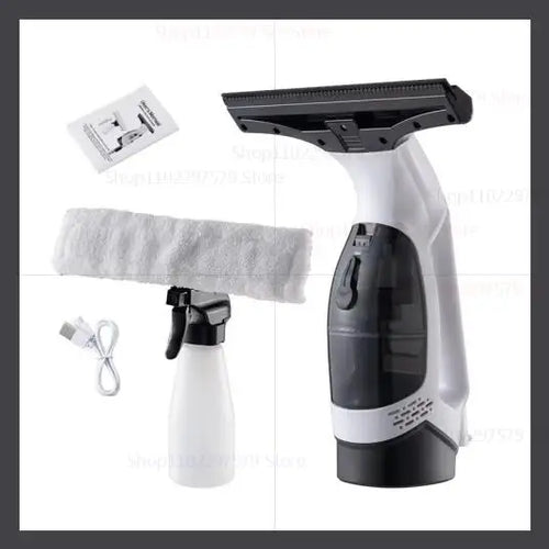 Cordless Window Vacuum Cleaner – USB Rechargeable, Streak-Free Glass Cleaning with Removable Water Tank