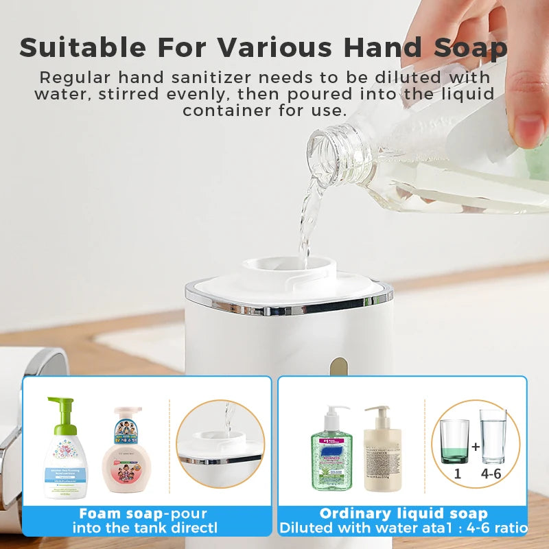 Automatic Touchless Soap Dispenser – USB Rechargeable 400ml Foaming Hand Wash for Hygienic Use
